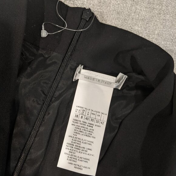 NWT Max Mara black wool dress size IT42 or US6 - Picture 3 of 3